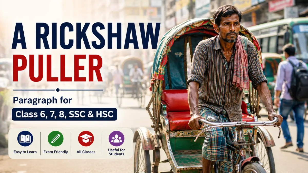A Rickshaw Puller Paragraph for Class 6, 7, 8, SSC & HSC