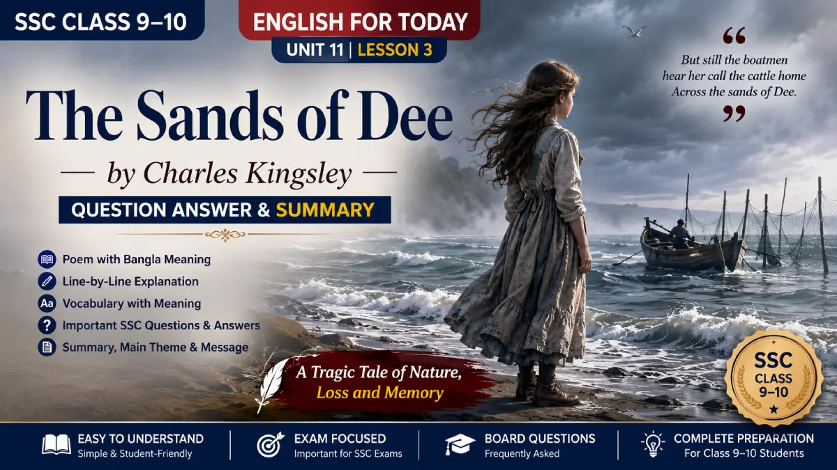 The Sands of Dee Poem Question Answer & Summary | SSC Class 9–10