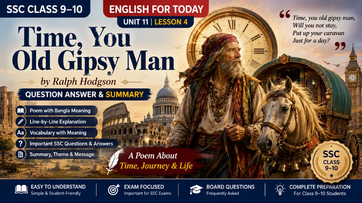 Time You Old Gipsy Man Poem — Question Answer & Summary | SSC Class 9–10